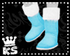 {K} Blue Boots Fur