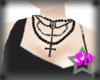 cameo/cross necklace
