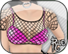 R: Pink PVC Fishnet Top