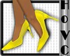 ~leather yellow pumps~