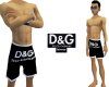 D&G Swim Trunks Blk/Wht