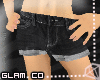 black cuffed shorts