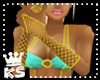 {K} Yellow FishNet Glove