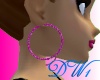 Hot Pink Sparkle Hoops