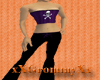 purp skully corset flare