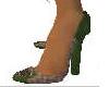 TT Green Suede GG Pumps