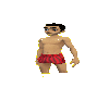 male red black  shorts