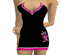 pink~black strapless