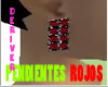 PENDIENTES ROJOS BRILLAN