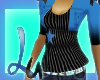 [L] blue bolero/blck top