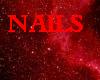 black&red nails