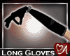 Silver Rose Long Gloves