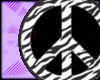 Zebra Peace Sign