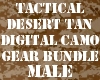 Tan / Brown Digital Camouflage Bundle for Males - Tactical Desert