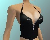 Black Zipper Halter Top