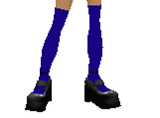 Blue Socks with Platforms