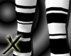 X Uneven Stockings B&W