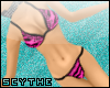 [S Zebra bikini -hotpink