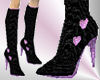SS black/pink heart boot