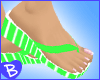 ~BZ~ Lime Flip Flops