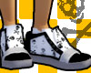 Laceless shoes w/ skulls