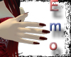 Red sparkle nails