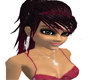 Black with red hair