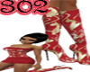 302 red/gold  BP boots