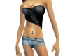 Black jean short