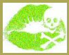 green skull lips