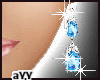 aYY-Diamond Drop Earrings Blue
