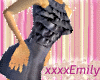 Satin Ruffle Dress Grey