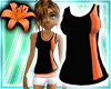 Boy Tank: Black & Coral