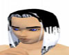 Black/white tiped hair