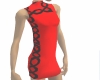 Black Accented Red Dress