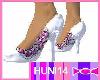 white/pink diamante shoe
