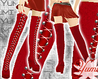 Lace-Up Fire ThighHighs