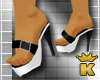 {K} Black&White Sandals