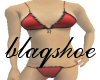 red silk bathing suit