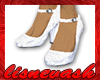 (L) White Pumps w/Buckle