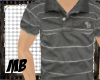*DP* Grey Striped Polo