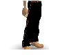 Black with orange stripe
