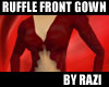 BloodRed Ruffle Gown