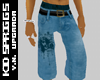 *Eletric Blu Suede Jeans
