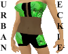 Green love boob short