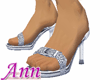 Woven slides SILVER