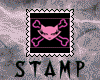 Pirate Cat Bones Stamp