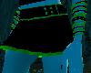 short black/green skirt