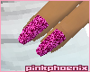 Plum Sparkle Nails