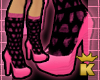 {K} Hearts Pink Pumps